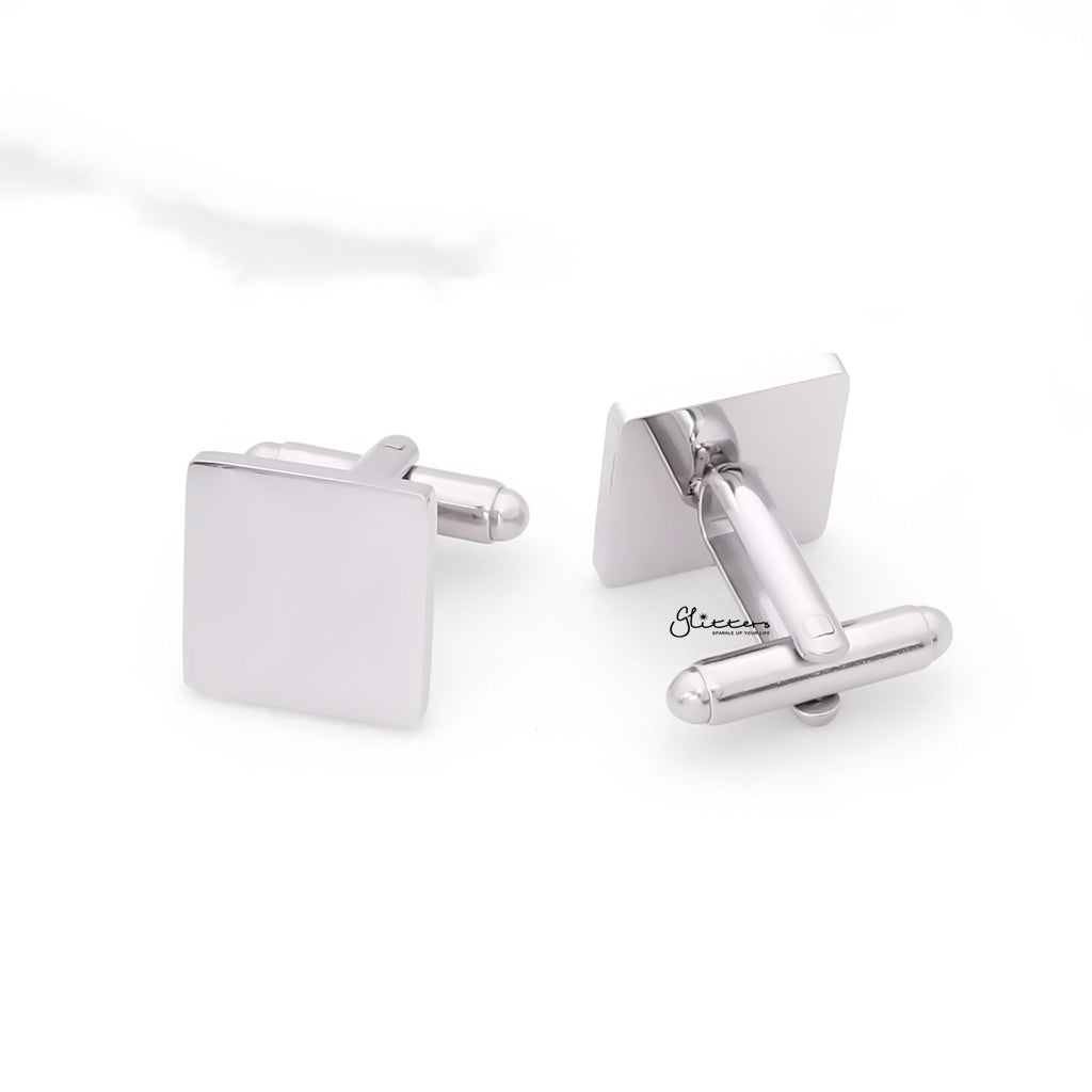 Stainless Steel Square Cufflinks-Cufflinks-4-Glitters