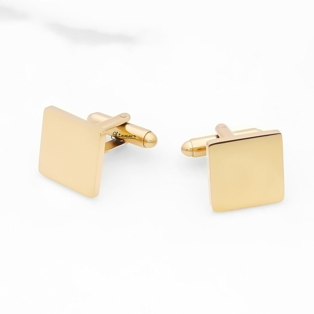 Stainless Steel Square Cufflinks-Cufflinks-2-Glitters