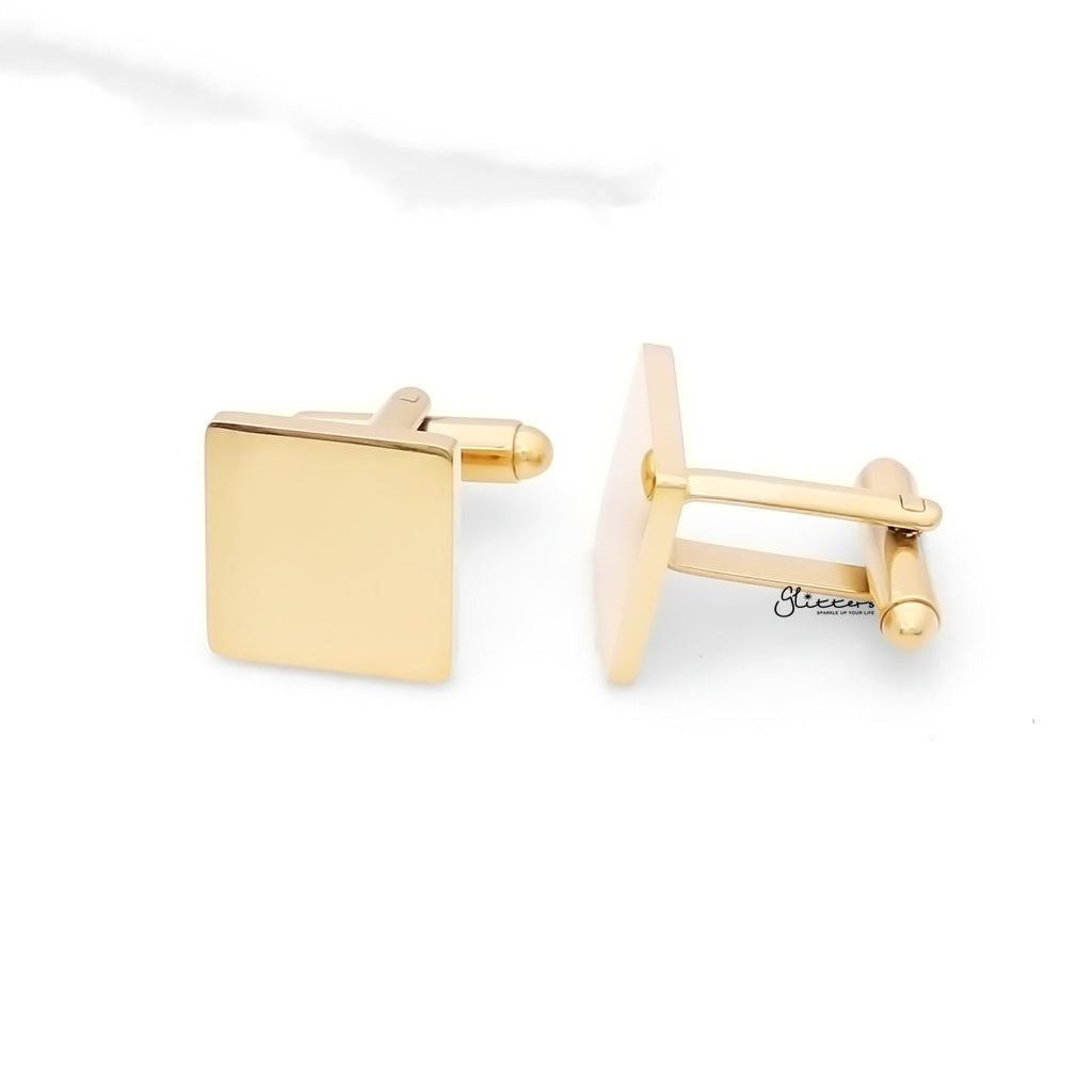 Stainless Steel Square Cufflinks-Cufflinks-6-Glitters