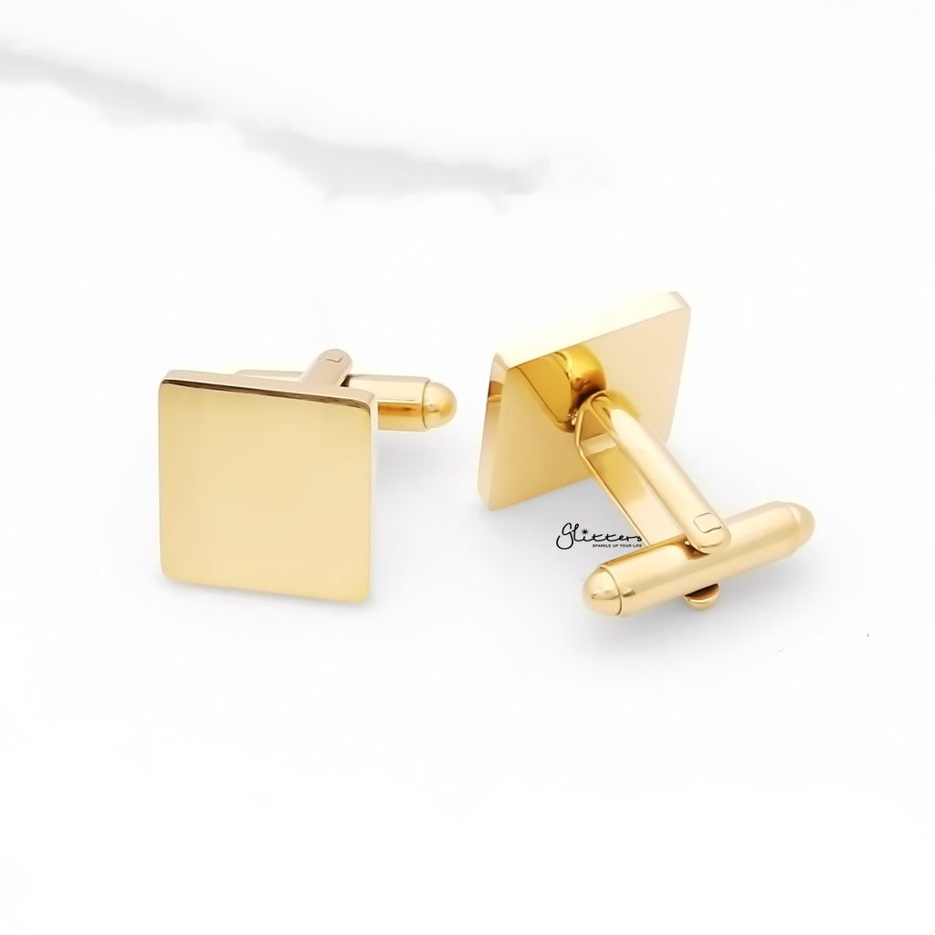 Stainless Steel Square Cufflinks-Cufflinks-7-Glitters
