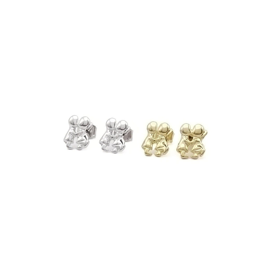 Kissing Boy and Girl Stud Earrings