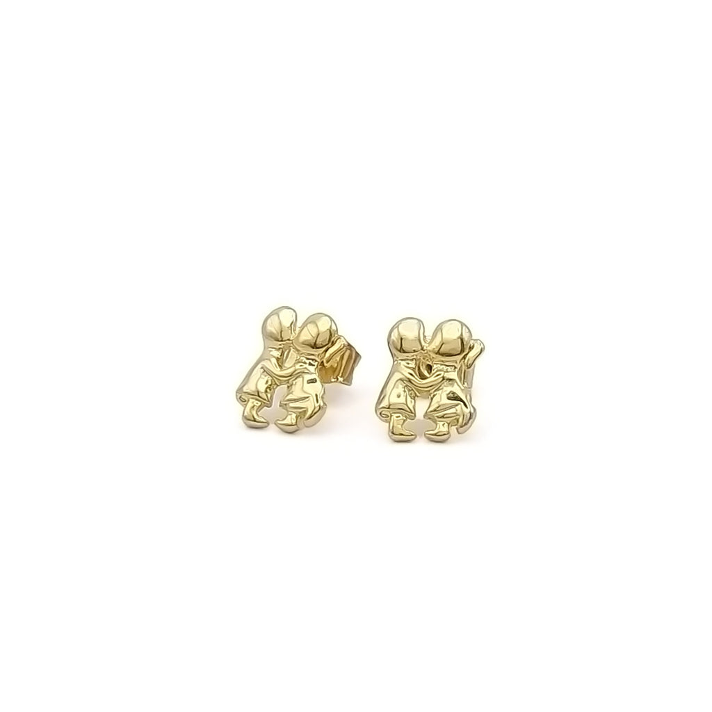 Kissing Boy and Girl Stud Earrings