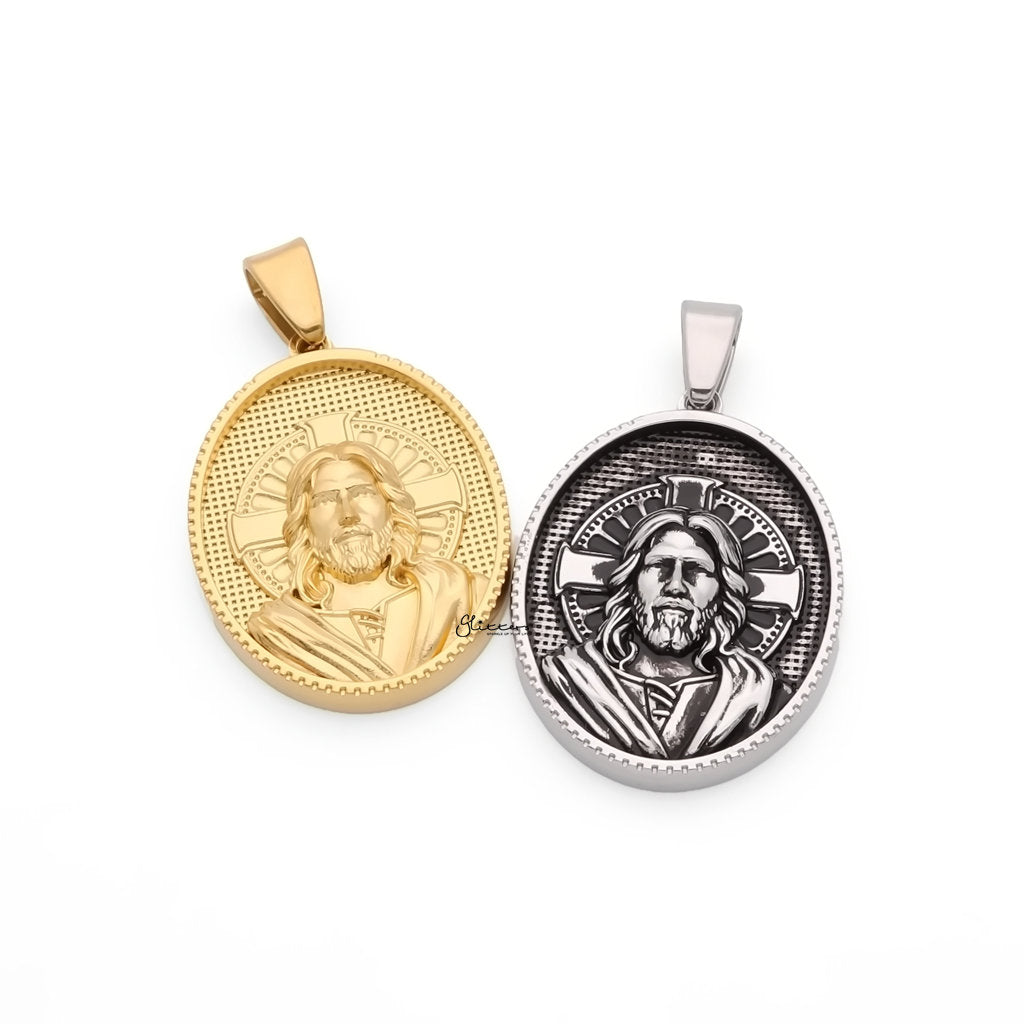 Stainless Steel Jesus Pendant - Gold-Pendants-5-Glitters