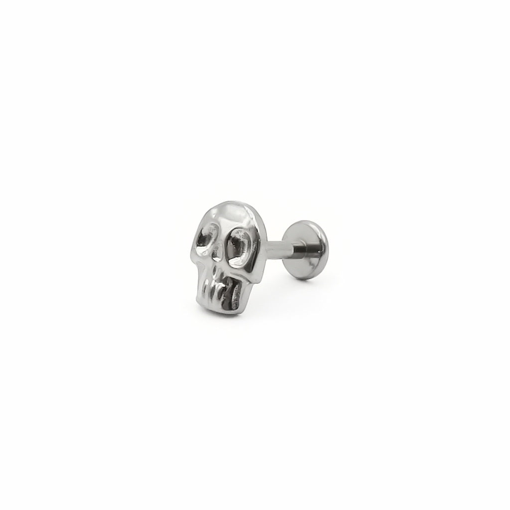 Skull Titanium Flat Back Stud Earring