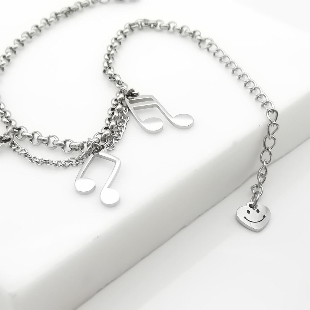 Stainless Steel Music Notes Bracelet-Stainless Steel Bracelets-3-Glitters
