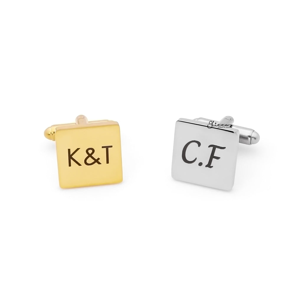 Stainless Steel Square Cufflinks-Cufflinks-5-Glitters