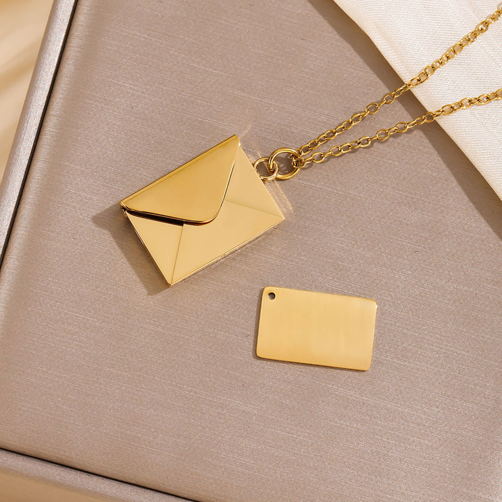 Personalised Envelope & Letter Necklace-Personalised Necklaces-6-Glitters