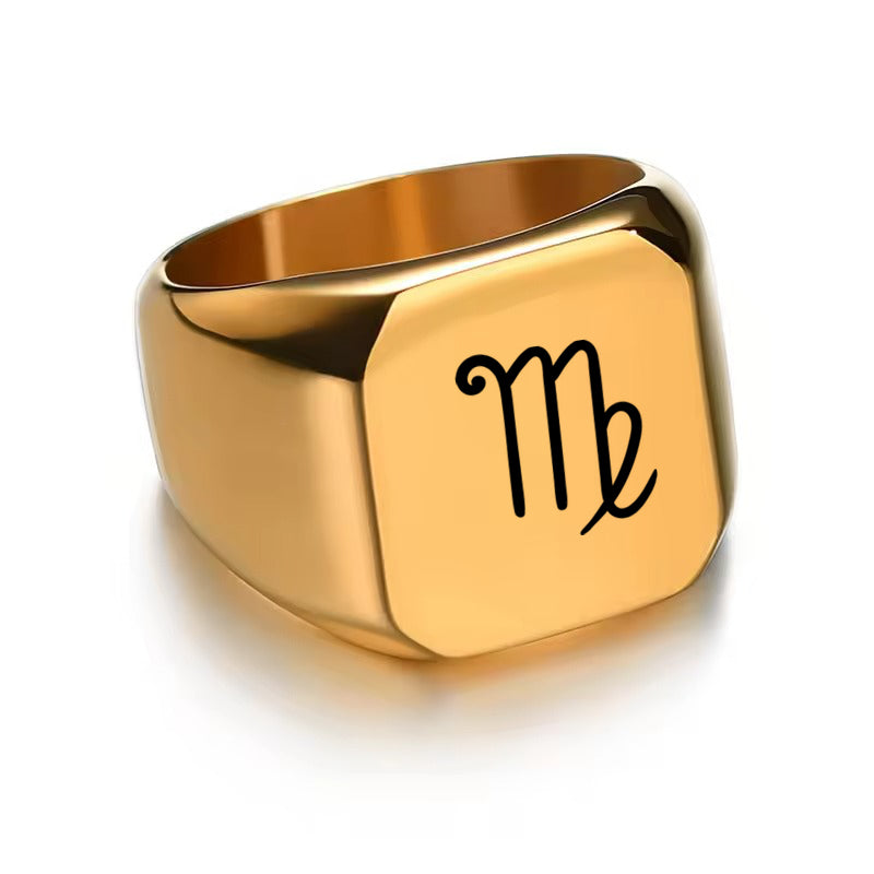 Personalised Stainless Steel Square Shape Ring-Stainless Steel Rings-3-Glitters