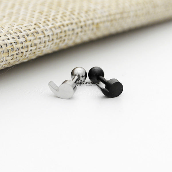 316L Surgical Steel Comma Barbell for Tragus, Cartilage, Conch, Helix Piercing and More-Body Piercing Jewellery, Cartilage, Conch Earrings, Helix Earrings, Jewellery, Lobe piercing, Tragus-FP0019-19_600-Glitters