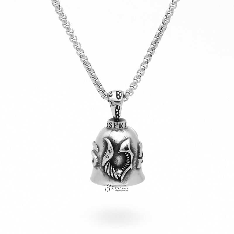 Angel Wings Stainless Steel Bell Pendant-Jewellery, Men's Jewellery, Men's Necklace, Necklaces, Pendants, Stainless Steel, Stainless Steel Pendant-SP0295-2_1-Glitters
