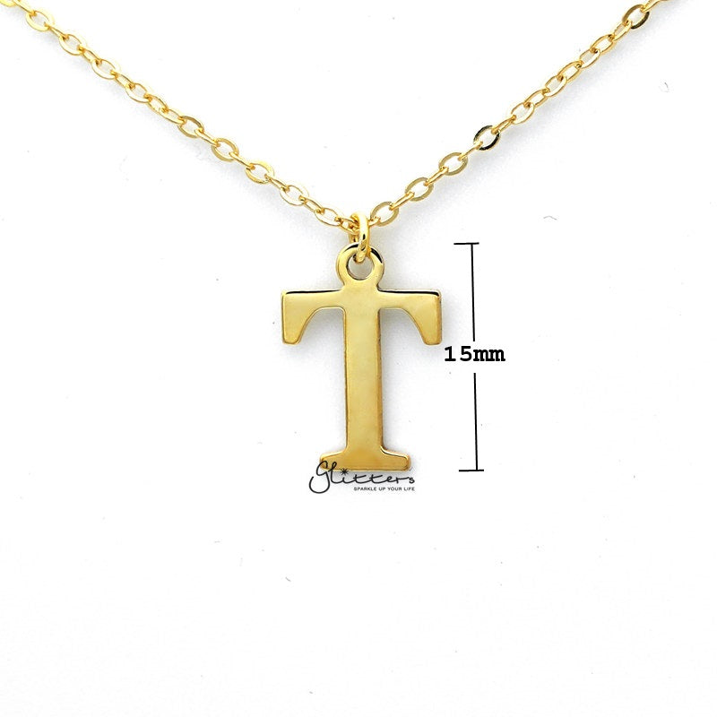 Personalized 24K Gold Plated over Sterling Silver Alphabet Necklace-Font 13-Alphabet Necklace, Personalized-SSP0012-C-02_New-Glitters