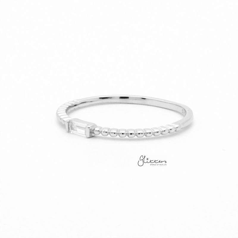 2mm Baguette Cut CZ Sterling Silver Ring-Cubic Zirconia, Jewellery, Rings, Sterling Silver Rings, Women's Jewellery, Women's Rings-SSR0060-2_800-Glitters