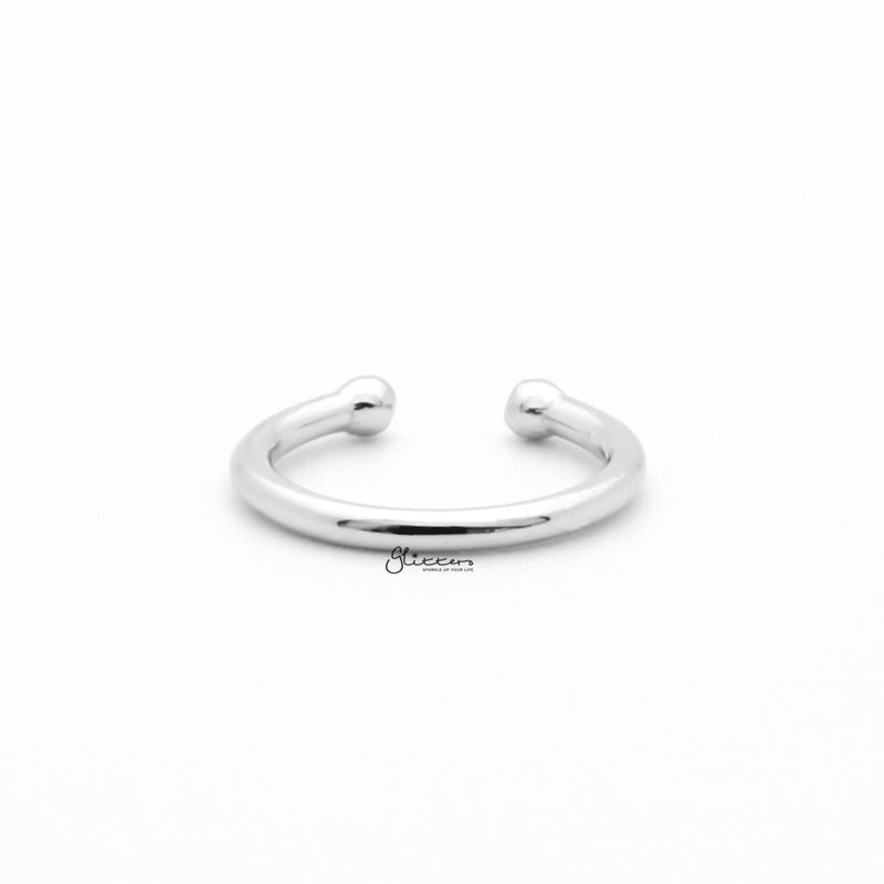 Non Pierced Sterling Silver Conch Ear Cuff - Silver-Body Piercing Jewellery, Conch Earrings, Ear Cuffs, earrings, Jewellery, Non-Pierced, Septum Ring, Women's Earrings, Women's Jewellery-ec0109-s1_1-Glitters