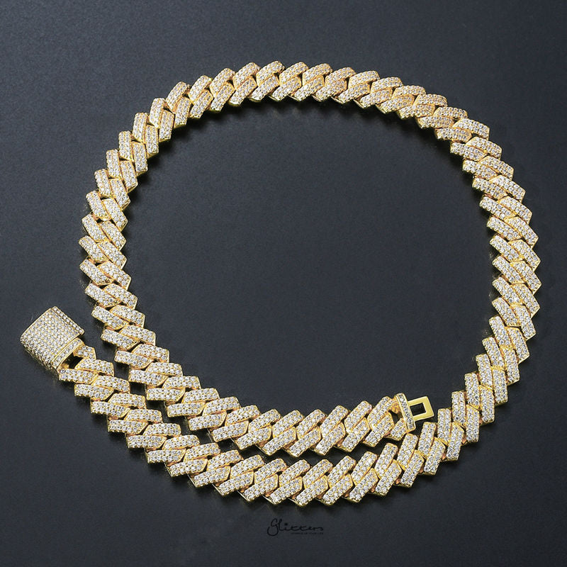 14mm Iced Out CZ Paved Miami Cuban Chain - Gold-Chain Necklaces, Hip Hop, Hip Hop Chains, Iced Out, Jewellery, Men's Chain, Men's Jewellery, Men's Necklace, Necklaces, Women's Jewellery-nk1042g2-800-Glitters