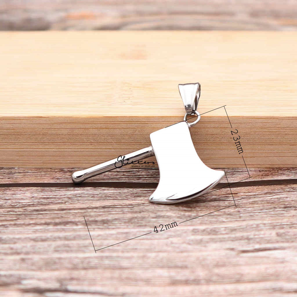 Stainless Steel Ax Pendant-Jewellery, Men's Jewellery, Men's Necklace, Necklaces, Pendants, Stainless Steel, Stainless Steel Pendant-sp0259_1000-01_New-Glitters