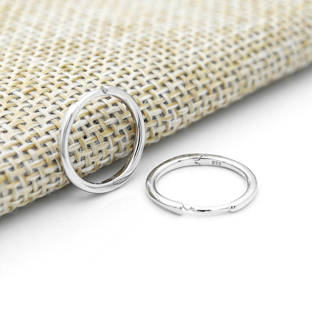 Sterling Silver Tiny One-Touch Huggie Hoop Earrings-Best Sellers, Daith, earrings, Hoop Earrings, Jewellery, Tragus, Women's Earrings, Women's Jewellery-sse0357-sL1_1000-Glitters