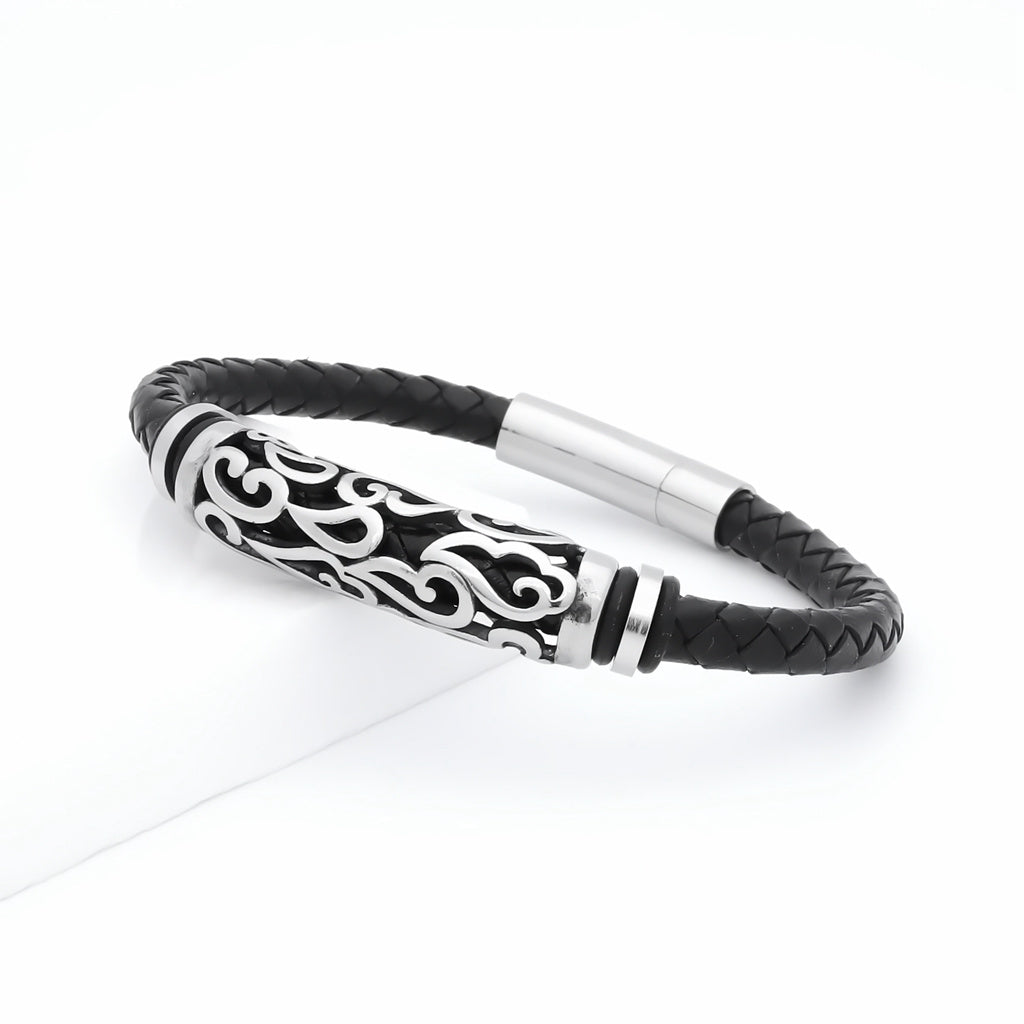 Cloud Pattern One Line Leather Bracelet-Leather Bracelets-3-Glitters