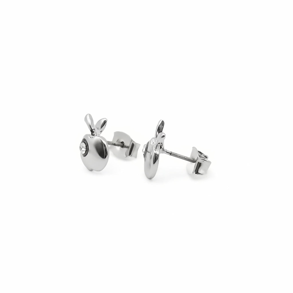 Crystal Apple Stud Earrings