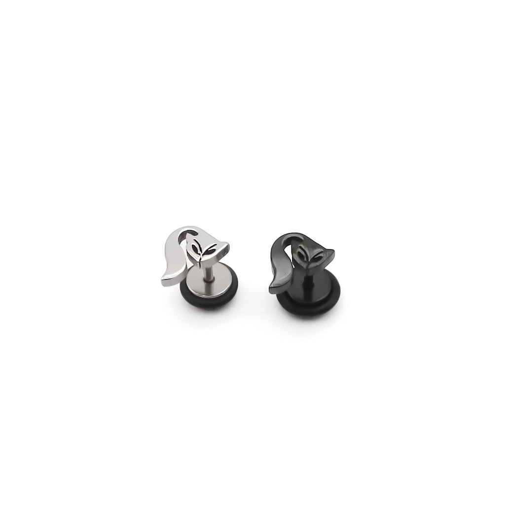 Stainless Steel Fox Fake Plug Earring