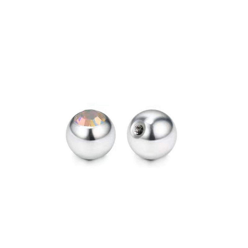 14GA 316L Surgical Stainless Steel Threaded Press Fit Gem 5mm Balls-Parts-8-Glitters