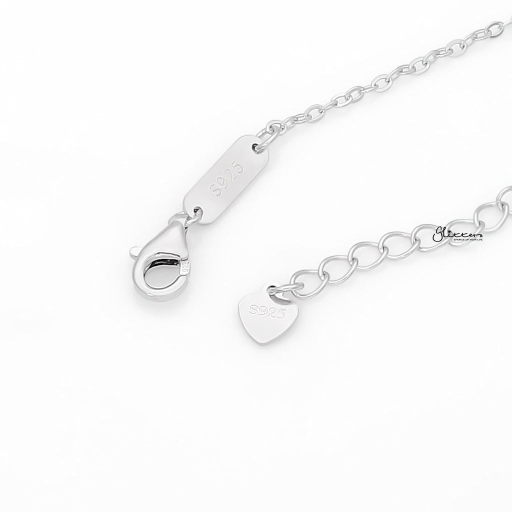 Sterling Silver Infinity with Cross Charm Bracelet-Sterling Silver Bracelets-3-Glitters