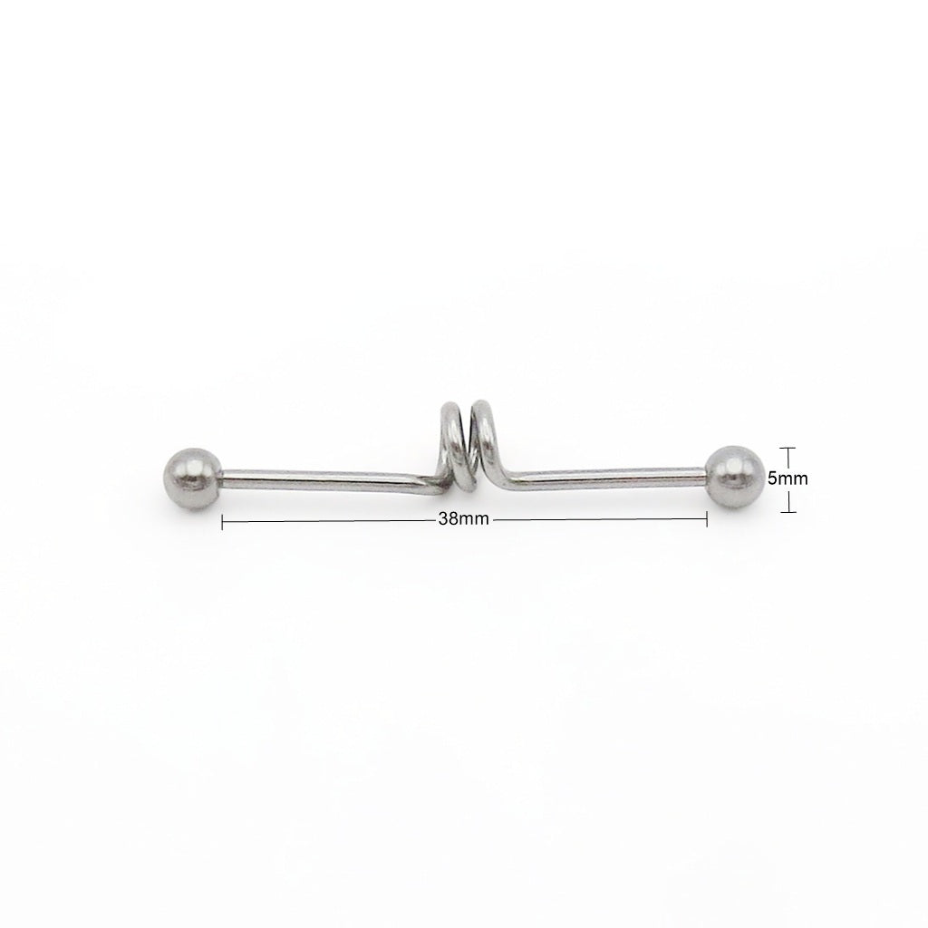 316L Surgical Steel Double Loop Industrial Barbell