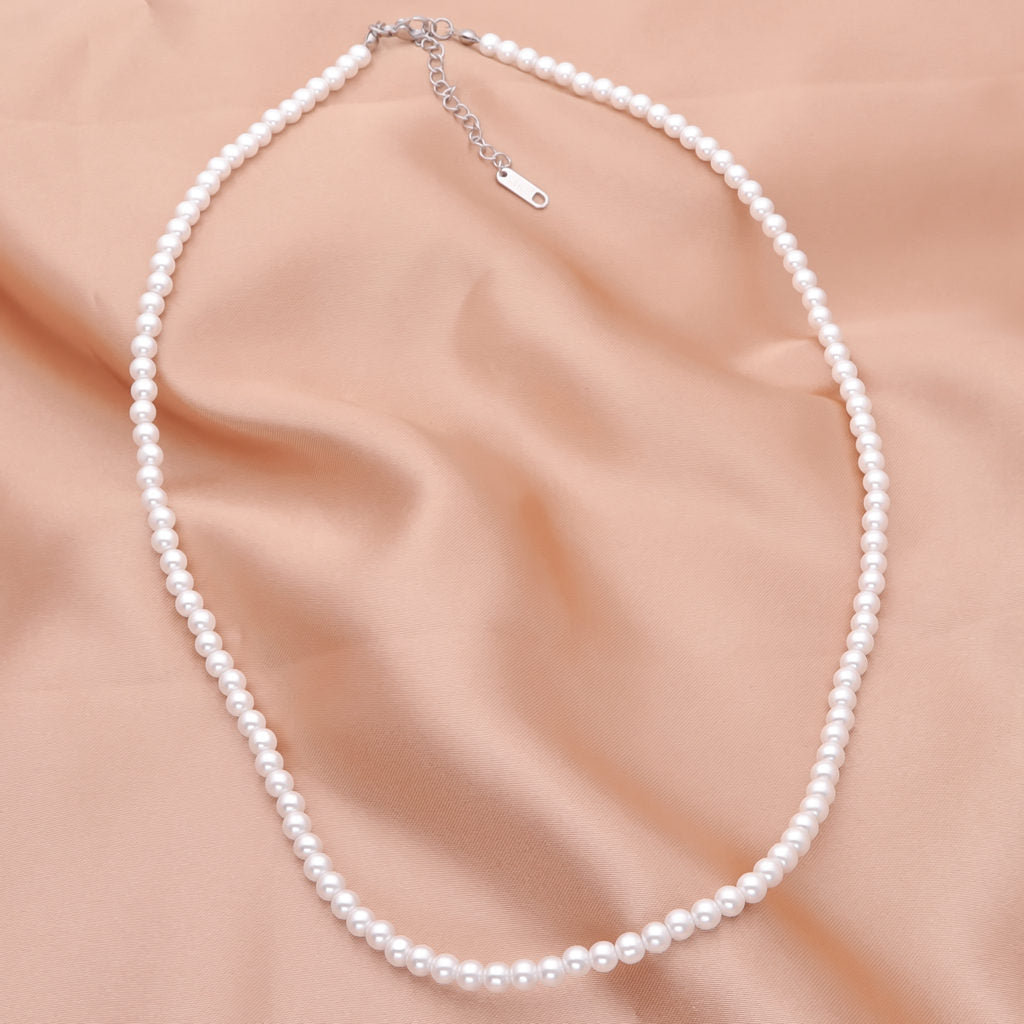 4mm Shell Pearls Chain Necklaces-Necklaces-2-Glitters