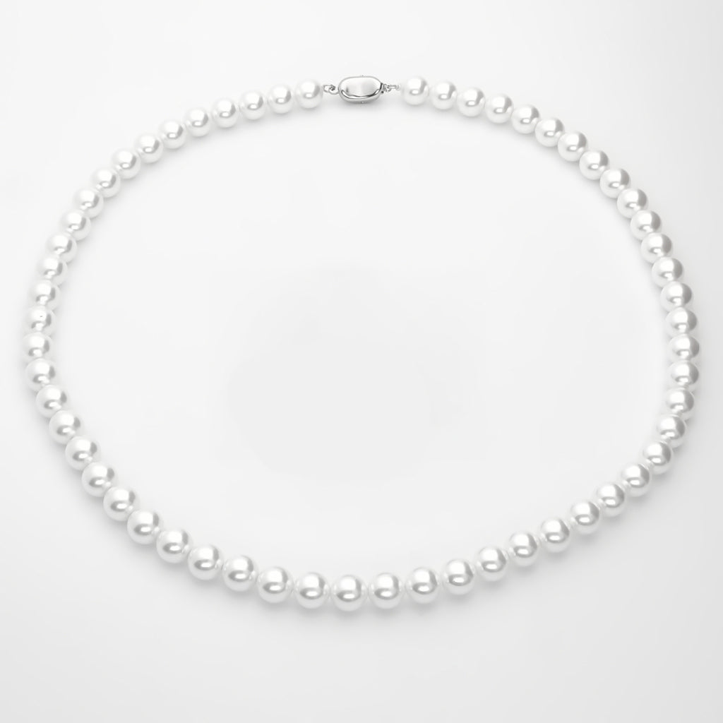 8mm Shell Pearls Chain Necklace-Necklaces-1-Glitters