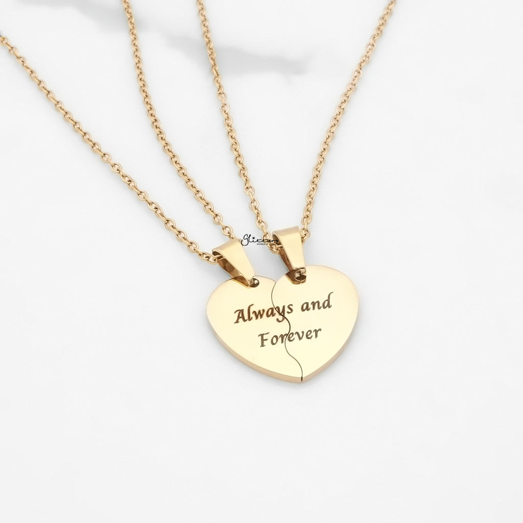 Personalised Best Friends Heart Necklace-Personalised Jewellery-2-Glitters