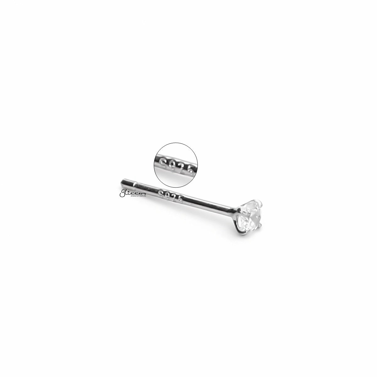 .925 Sterling Silver Nose Screw – 22G, 1.5mm Ball, 6mm Length, Made In Thailand