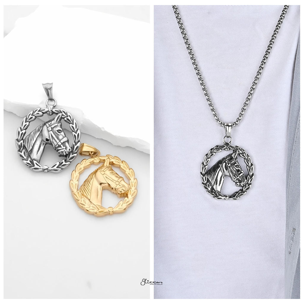 Horse pendant gold deals