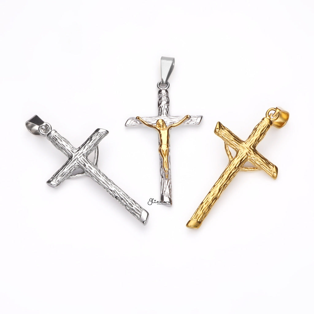 Stainless Steel Crucifix Cross Pendant-Pendants-2-Glitters