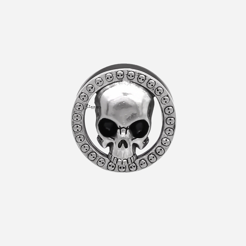 Skull Screw Fit Tunnel Ear Plug-Tunnels-1-Glitters