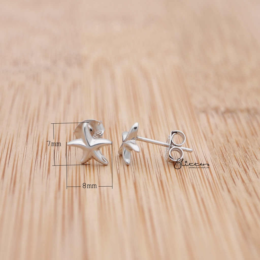 Sterling Silver Starfish Women's Stud Earrings-earrings, Jewellery, Stud Earrings, Women's Earrings, Women's Jewellery-SSE0252_1000-03_New-Glitters